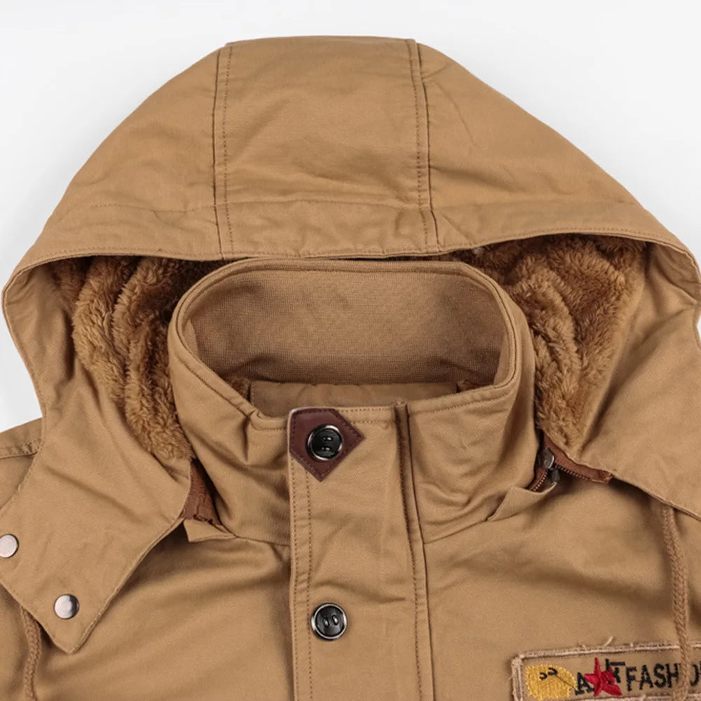 Men Winter Military Jackets Coats Multi-pocket Casual Cargo Jackets High Quality Male Cotton Winter Coats Warm Parkas Size 6XL
