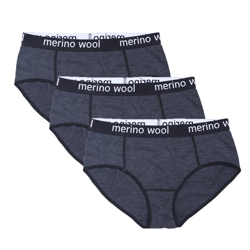 Women's 100% Merino Wool Bikini Brief Merino Underwear Lightweight Briefs Women Sports Active Panties Soft Breathable Anti-Odor