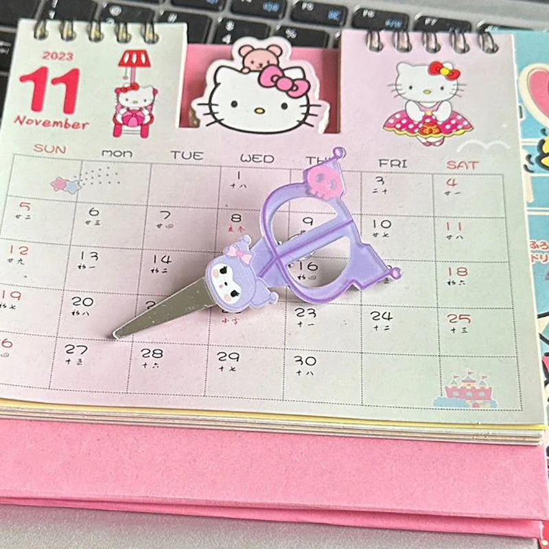 Sanrio Kawaii Hello Kitty Small Scissors Hairpin Cartoon Cinnamoroll My Melody Kuromi Pochacco Bangs Clip Sweet Girls Hair Clips