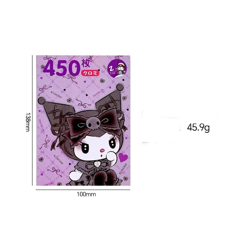 450Pcs/Book Sanrio Stickers Melody Cartoon Kuromi Hello Kitty Cinnamoroll Hand Acount Decorative Sticker Girls Gift Kids Toys