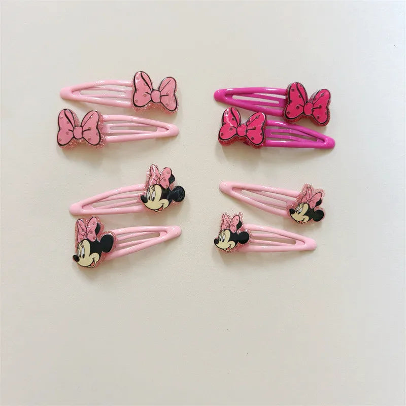 Disney Anime Minnie Mouse Hairrope Hairpin Kawaii Minnie Hair Accessories Cartoon Girl Hairpin Baby Gifts