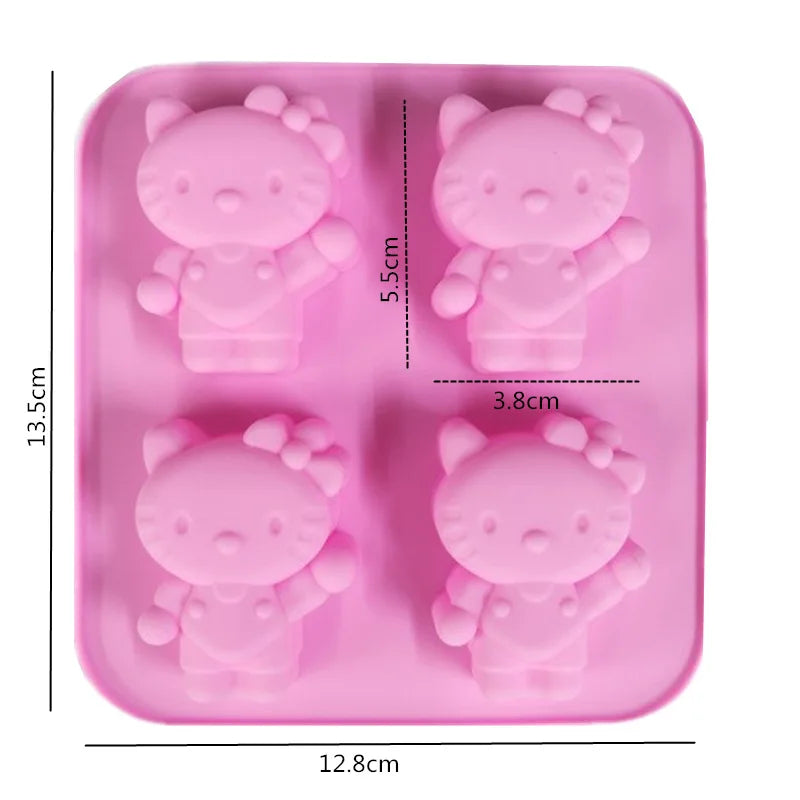 Sanrio Pompom Purin Silicone Cake Molds Hello Kitty Kawaii Anime Baking Tools 3D Bread Pastry Mould Chocolate Mould Diy Tool Toy