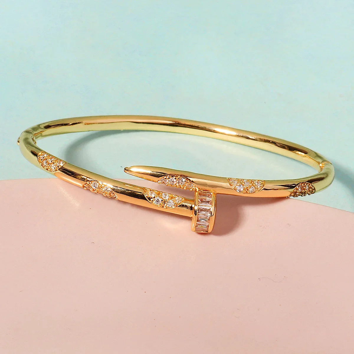 Female Jewelry Nail Bracelets Trendy Bracelet Zircon Screw Bracelet For Women Everyday Party Festive Jewelry As Gifts