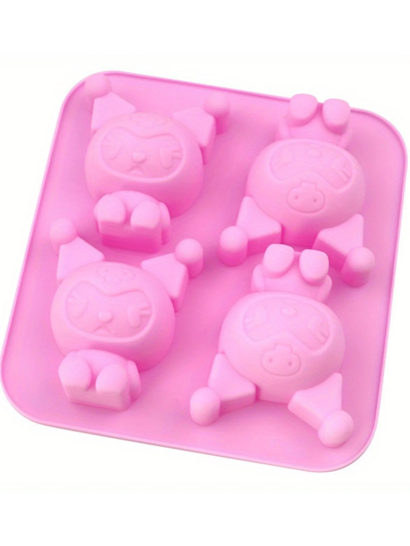 1pc HelloKittys My Melody Kuromi Cinnamoroll Silicone Baking Mold 4-Cavity Food Grade Flexible DIY Mold for Cake Chocolate De