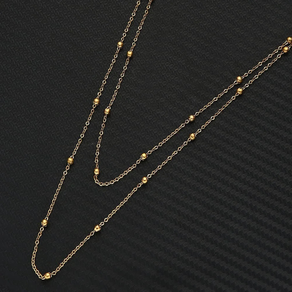Stainless Steel Simple and fashionable bead wasit chain Bohemian women's body chain Sexy Beach Wedding Accessories Women Bra Cro