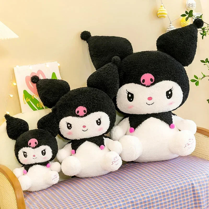 70cm Big Size Sanrio Kuromi Plush Toy Kawaii Stuffed Doll Anime Cartoon Home Decor Plush Cute Pillow Toy Kids Birthday Xmas Gift