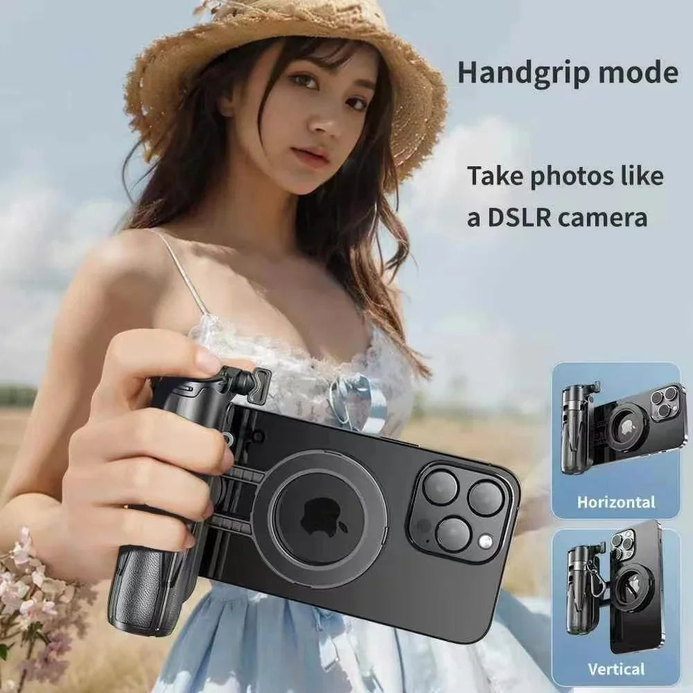 Magesafe Phone Grip Tripod Selfie Stick Magnetic Phone Tripod Wireless Bluetooth With Remote For iPhone Android Universal All