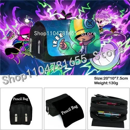 Anime Figures 3Pcs Backpack Set Kawaii Schoolbag Cartoon Mochila Anime Large Capacity 16 inch Bags Birthday Gifts