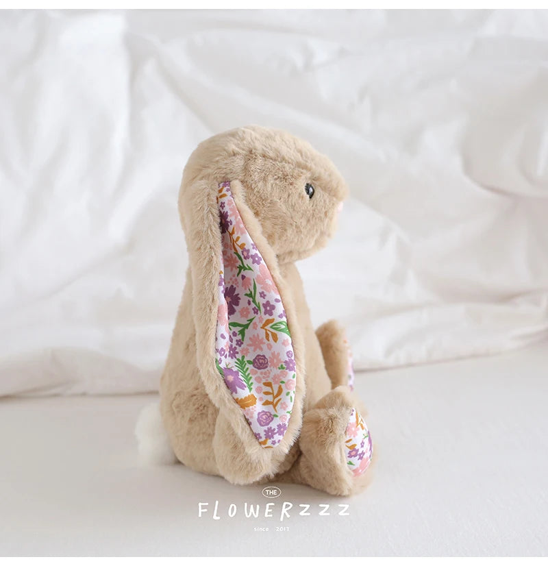 30cm ボニーラビット 花耳ぬいぐるみ 漫画ぬいぐるみ ウサギ人形 子供部屋装飾 おもちゃ 柔らかい 女の子への誕生日プレゼント