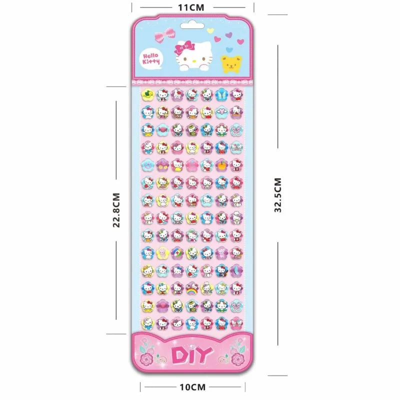 3D Hello Kitty Gemstone Stickers Cartoon 98 Kuromi Sanrio My Melody long card Diamond Sticker For Kids Child&Girls Cute Toy Gift