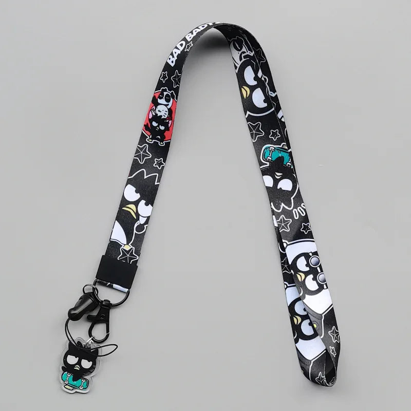 Cute Sanrio Characters Cosplay Accessories Cartoon Neck Strap Lanyard with Phone Strap and Card Holder