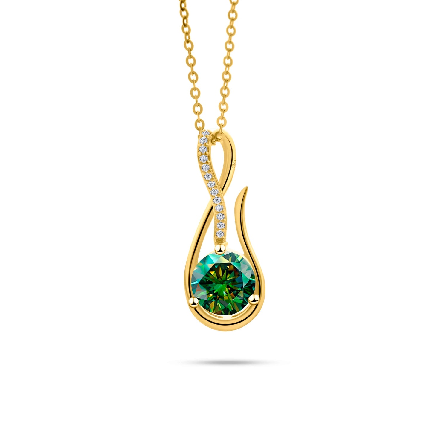 925スターリングシルバーネックレス 2CT Dカラー モアサナイト 音楽シンボルネックレス レディース アニバーサリー ファインジュエリー ママネックレス