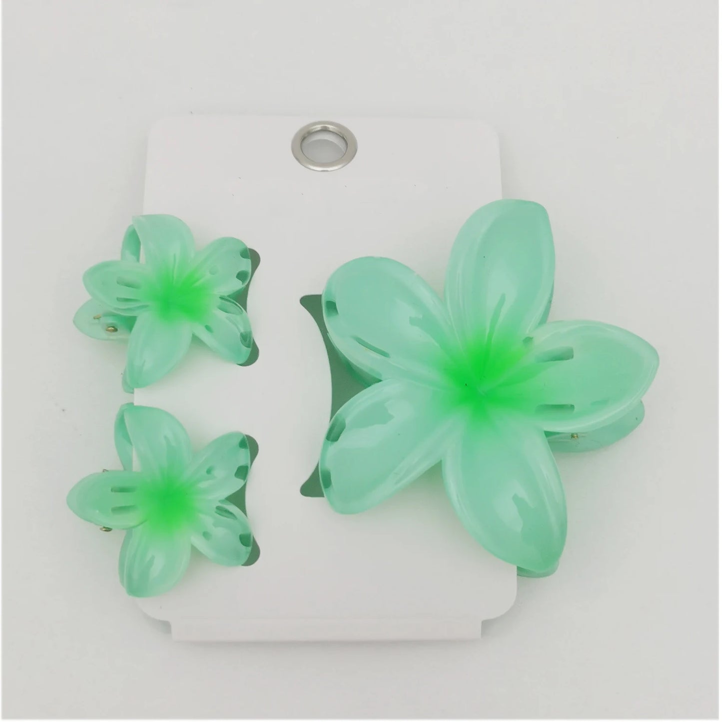 3 pcs/set Flower Claw Clip Women Summer Beach Cute Hawaiian 8CM*1+4CM*2PCS Preppy Stuff Female Hair Accessories For Summer