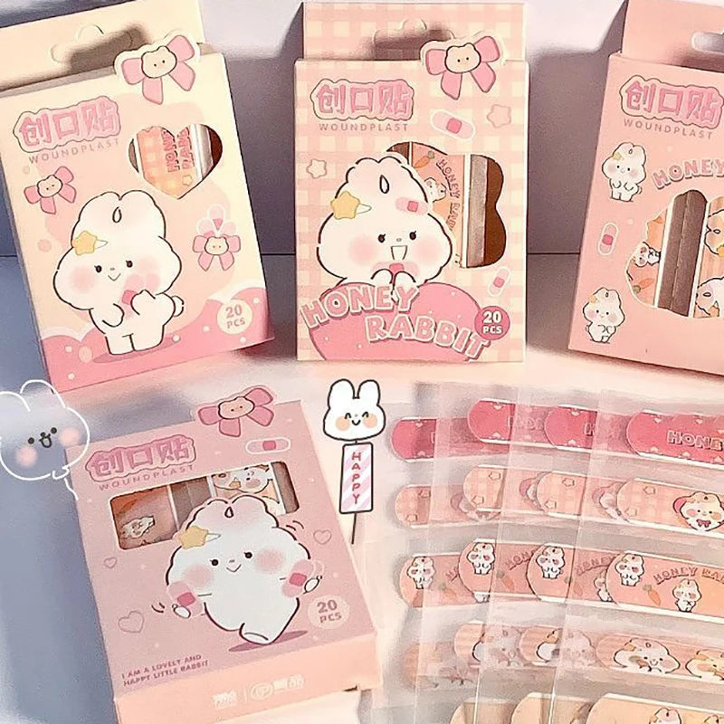 Sanrio Bandaid Kawaii Hello Kitty Band Aid Anime Kuromi Waterproof Breathable Adhesive Bandages Cartoon Printed Portable Sticker