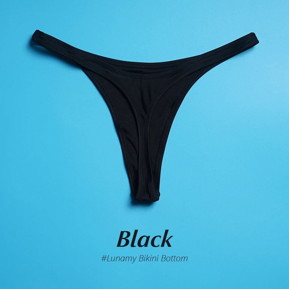Lunamy ホットセール 水着 ひも水着 レディース ビキニボトムス&トップス セクシービキニセット ビーチウェア Tバック 女性用 スイミングパンツ