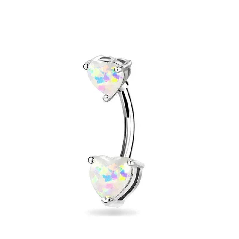 Alloy Zircon Navel Nail Ring Crystal Bar Barbell Drop Flower Dangle Body Piercing Belly Button Rings Men Women Body Jewelry Gift