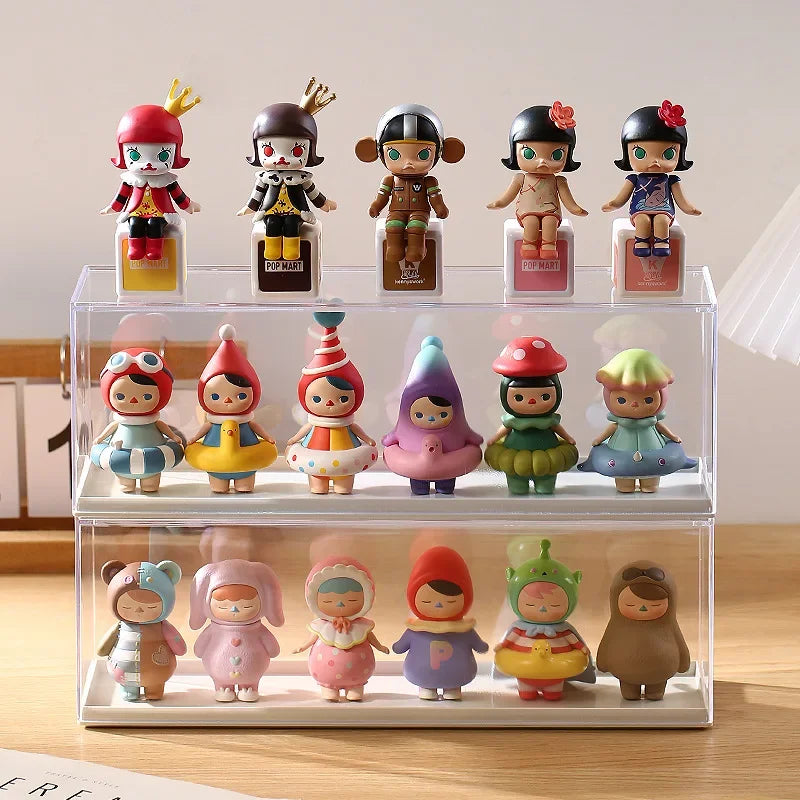 Acrylic Clear Doll Toys Storage Organizer Box Mystery Box Display Stand For Pop Dolls Storage Case Waterproof Dust Proof Box