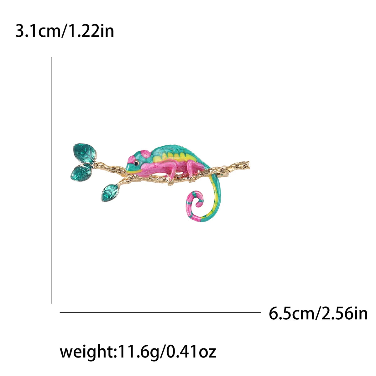 Rhinestone Chameleon Brooch for Women Unisex Enamel Lizard Pin Banquet Party Backpack Gifts Jewelry Accessories