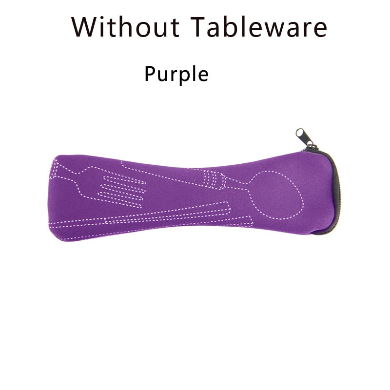 Portable Tableware Bag Cutlery Storage Bag Travel Packaging Storage Box Picnic Fork Spoon Knife Pouch Bag (Without Tableware)