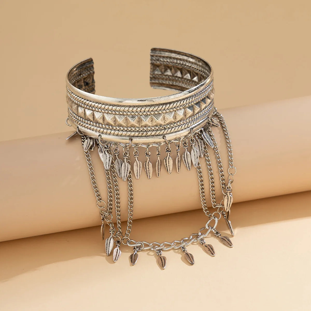 New Trendy Golden Metal Coin Leaf Chain Tassel Upper Arm Bangles Cuff Bracelet Armlet Armband Men Women Jewelry Accessories