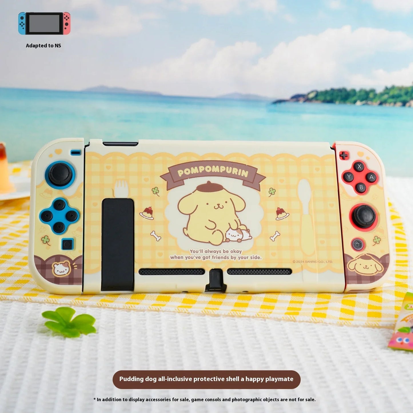 Sanrio Figure Hello Kitty Switch Ns/Oled Protective Case Hard Shell Protective Cover Plug Base Cute Peripheries Game Accessories