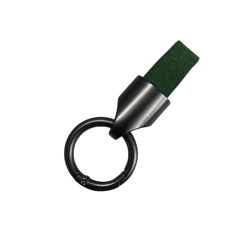 New Cowhide Leather Keychains for Women Men Waist Belt Buckle Carabiner Car Pendant Key Chains Rings Keyring Bag Gifts