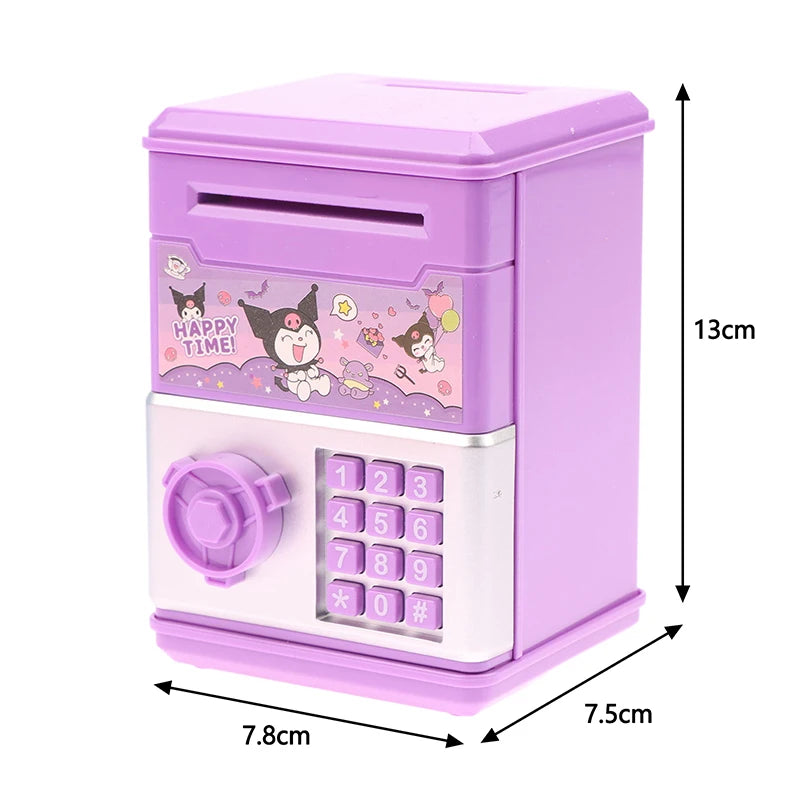1 PCS Sanrio Anime Kawaii Kuromi My Melody Cinnamoroll Safe Shape Children's Piggy Bank Girl Heart Cute Toy Birthday Gift