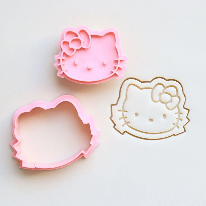 Sanrio Cookie Mold Hello Kitty Kuromi Snoopy Pikachu Cartoon 3D Fruit Cutter Model Toys Kitchen Party Baking Tools Accessories