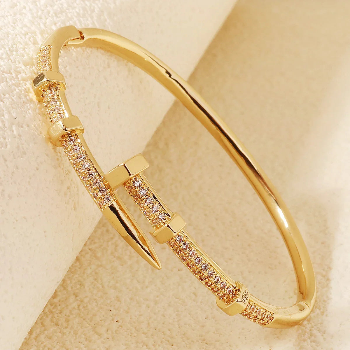 Female Jewelry Nail Bracelets Trendy Bracelet Zircon Screw Bracelet For Women Everyday Party Festive Jewelry As Gifts