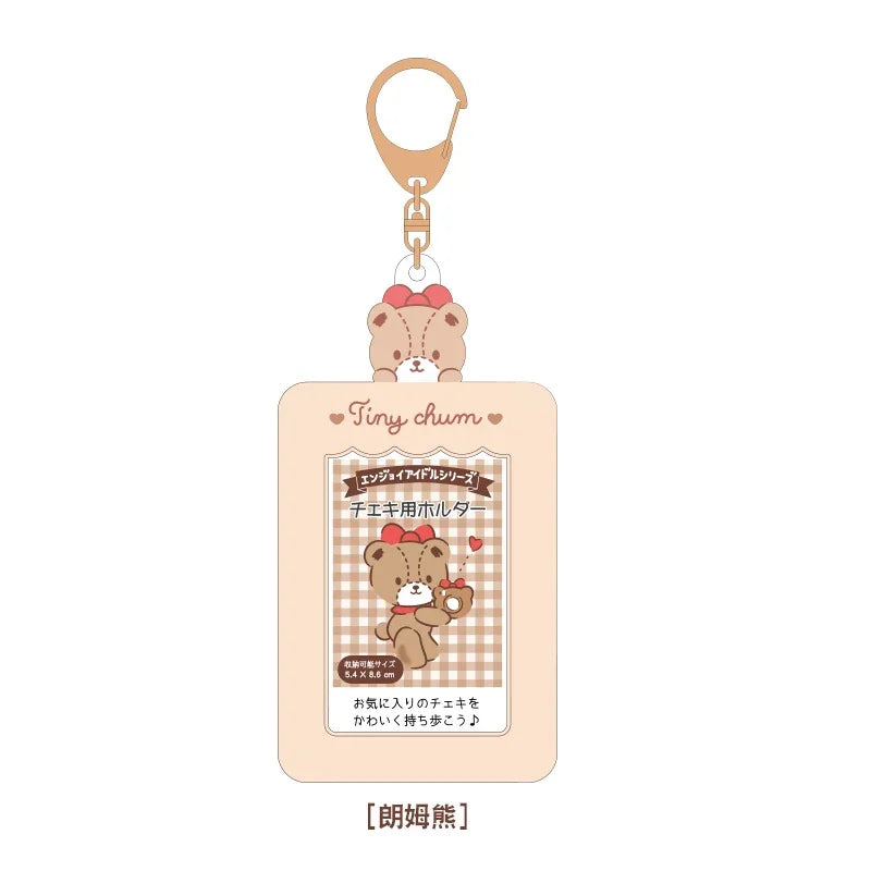 Sanrios Card Bag Cute Anime Figure Cinnamoroll Kuromi Id Bus Card Storage Case Holder Melody Pochacco Students Card Sleeve Gift