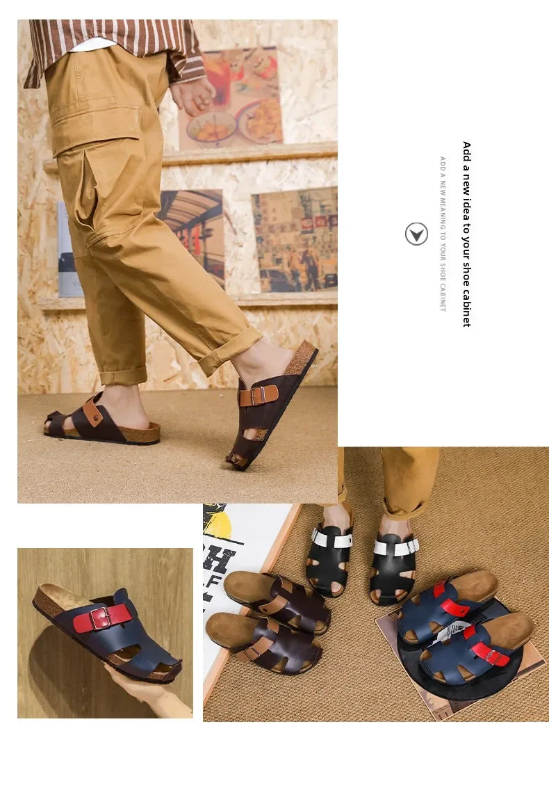 Fashion designer sandals for men-High quality beach shoes comfy non-slip slides luxury slippers free shipping