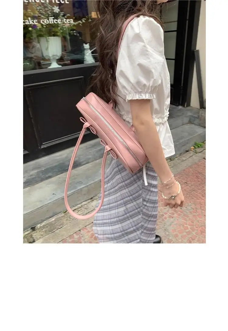 Women French Gentle Style Fungus Edges O-neck Puff Short-sleeved Shirts Summer Lace-up Bow Waist Slimming Single Breasted Blouse