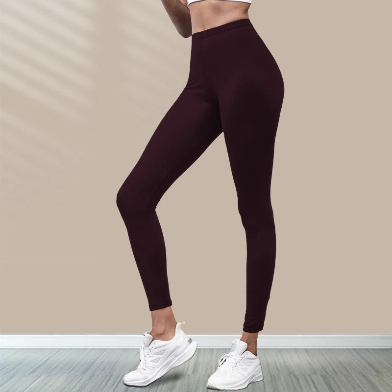 Women's Super Soft Leggings High Elasticity No See Through Workout Yoga Running Athletic Push Up Gym Long Fitness Leggings