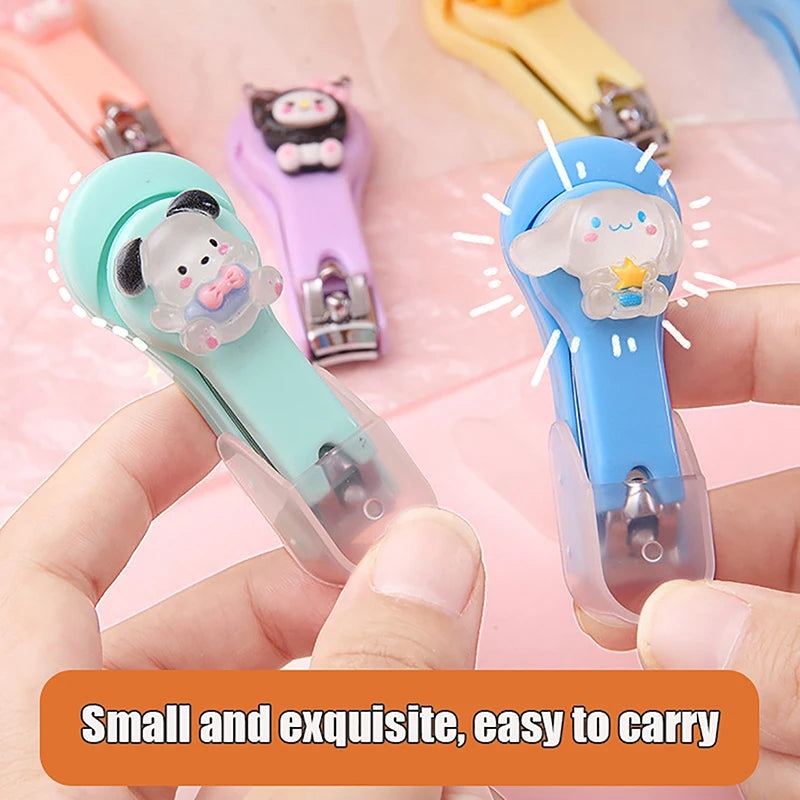 Cute Cartoon Nail Clippers Kawaii Cinnamoroll Hello Kitty Kuromi Melody Nail Clipper Folding Nail Clippers Nail Beauty Tools