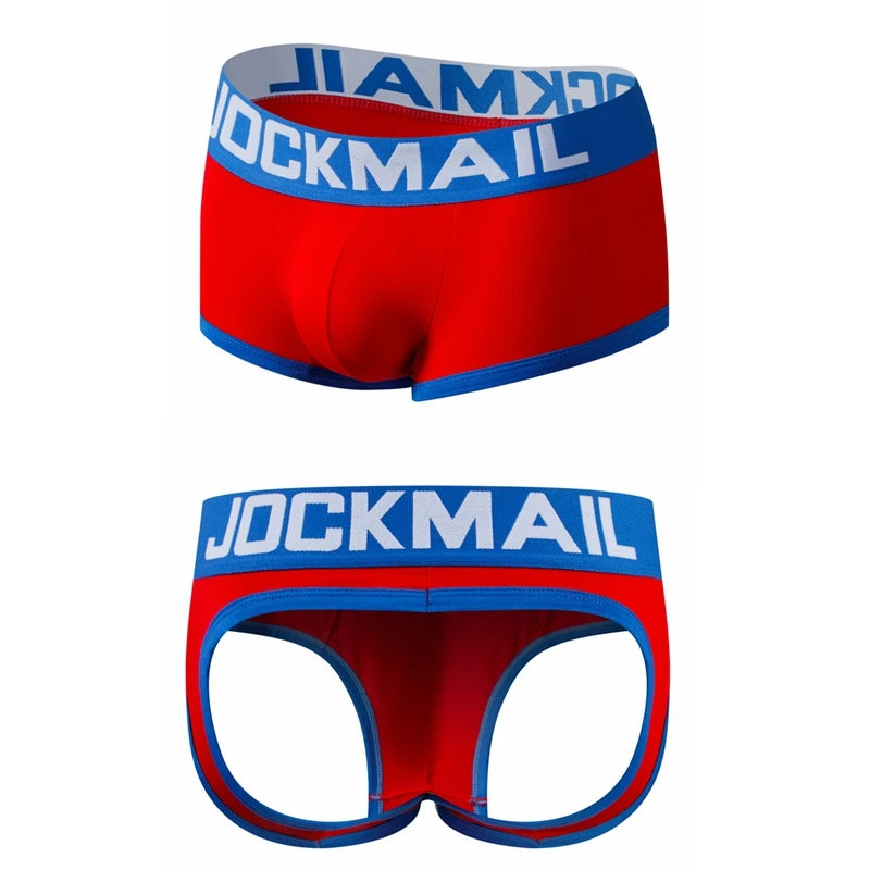 Men's Panties Jockstraps Men Underwear Gay Thong Man Boxer Shorts Underpants Slip Sexy Cotton Pouch Cuecas Gay Thongs G String