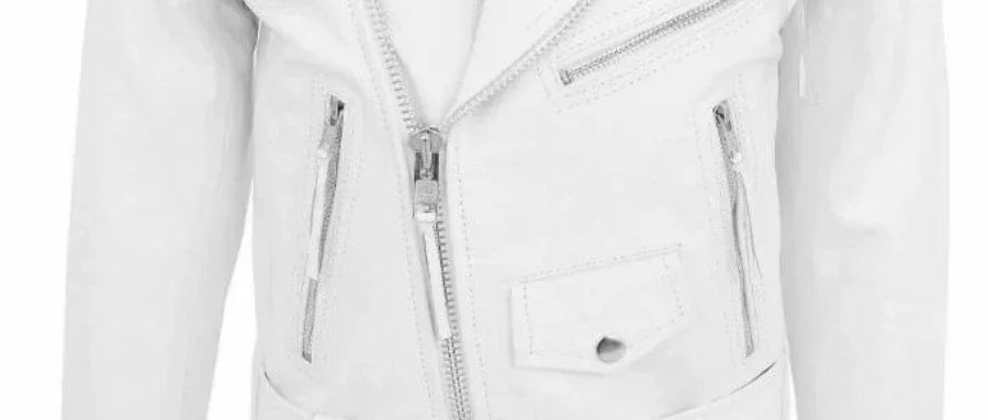 White PU Leather Jacket Men's Jacket Long Sleeve Motorcycle Punk Style Coat Autumn Winter