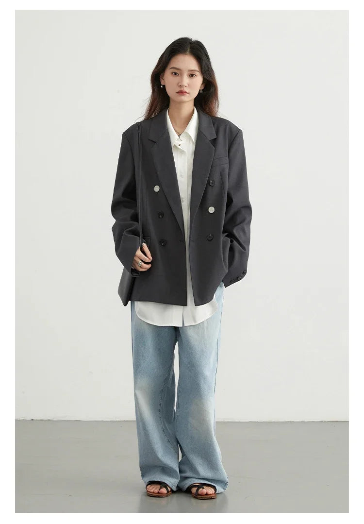 CHIC VEN Korean Women Shirt White Solid Pleated Side Slit Loose Long Sleeved Woman Blouses Female Tops Spring Summer 2025