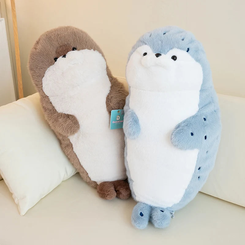 高品質 本物 かわいい 漫画 海の生き物 カワウソ ぬいぐるみ 枕 ヘッドセット ブルーシール カワウソ ぬいぐるみ 誕生日プレゼント