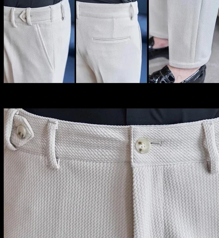 Men's Suit Pants, Fashion Slim Dress Trousers ,White Black Blue Green Pantalones Hombre Fall/Winter Male Pant, 2025 New