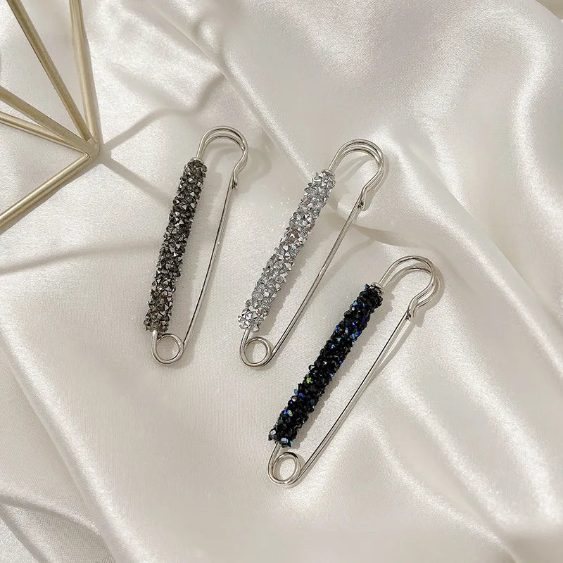 2Pcs Women's Brooch Tighten Waist Brooches for Women Skirt Pants Jeans Adjustable Waist Clip Crystal Pins Clothing Accessories