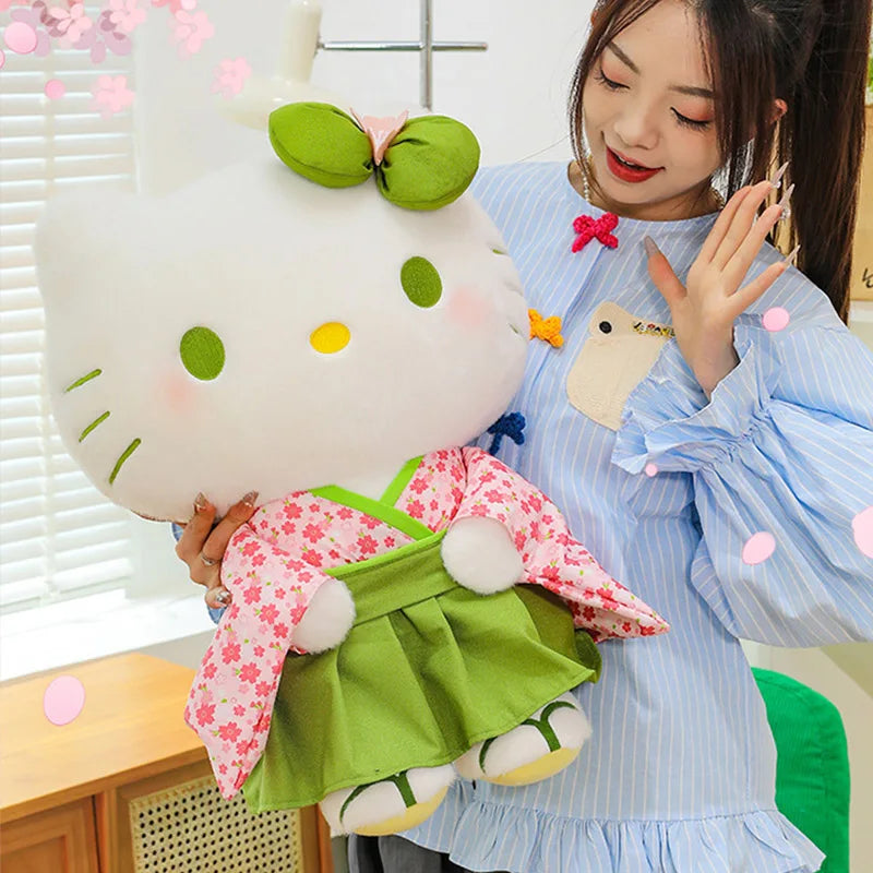 New Japanese Kuromi Standing Matcha Sakura Kimono Doll Large Plush Doll Children's Birthday Gift Plush Pillow