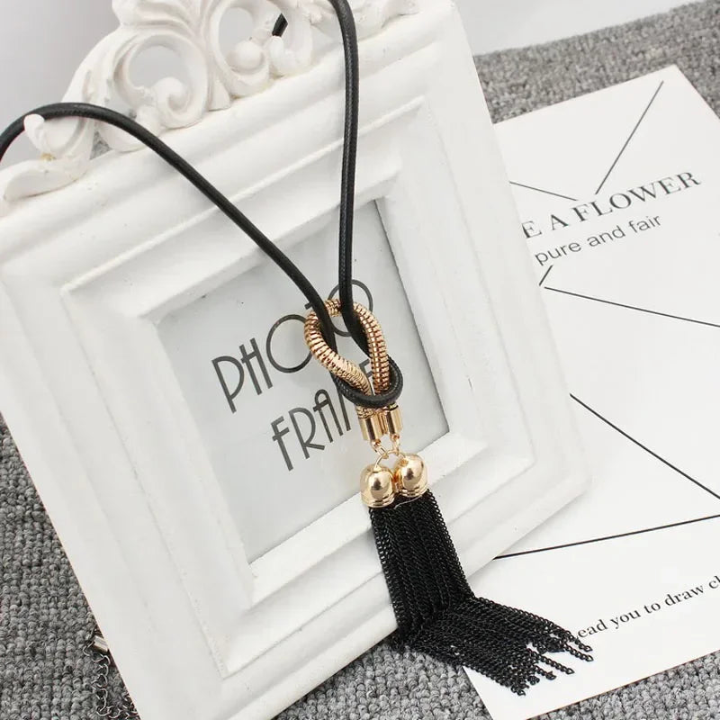 FSUNION 2025 New Elegant Simulated Pearl Choker for Women Silver Color Chain Long Necklaces Pendant Fashion Jewelry Accessories