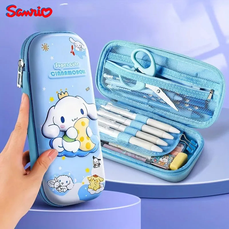 Kuromi & Cinnamoroll Pencil Case, Durable, 3D Stereoscopic Large Capacity Stationery Case Waterproof Drop Pencil Case