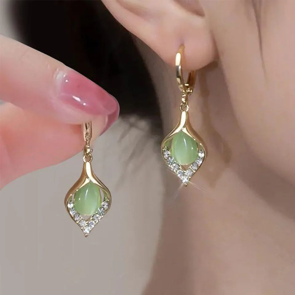 UILZ Stunning Multicolor Zircon Teardrop Earrings For Women - Fine Jewelry For Any Occasion Hoop Earring Women's Party Jewelry