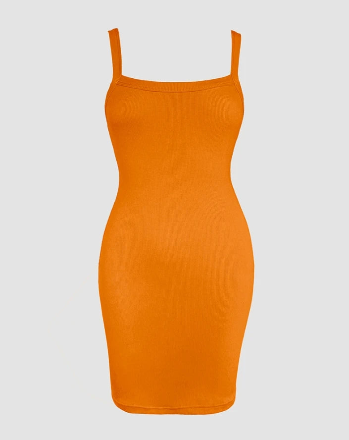 New Fashion 2025 Sexy Elegant Dresses for Women Plunge Bandeau Spaghetti Strap Bodycon Dress Casual Slim Fit Mini Knit Dress