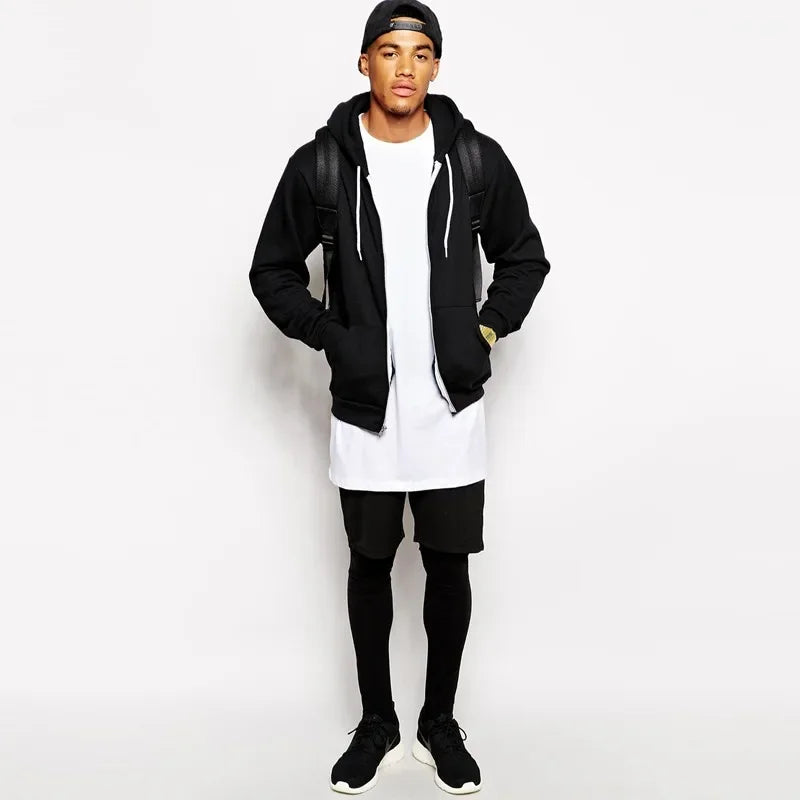 2025 Brand Men's Cotton Clothing White Long T Shirt Hip Hop Men T-Shirt Extra Long Length Man Tops Tee Long Line Tshirt For Male