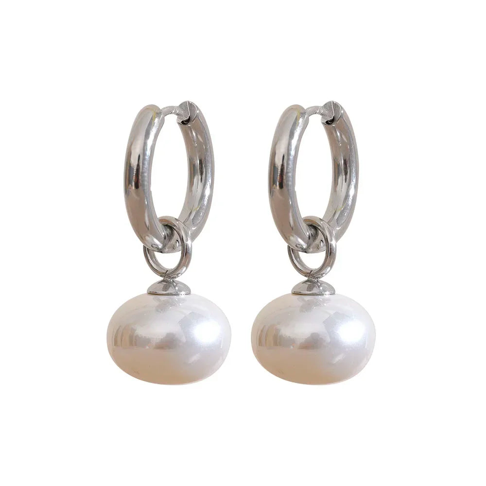 High Quality Imitation Pearl Pendant Alloy Gold Korean Earrings Ornaments Fashion Jewelry Women Gift