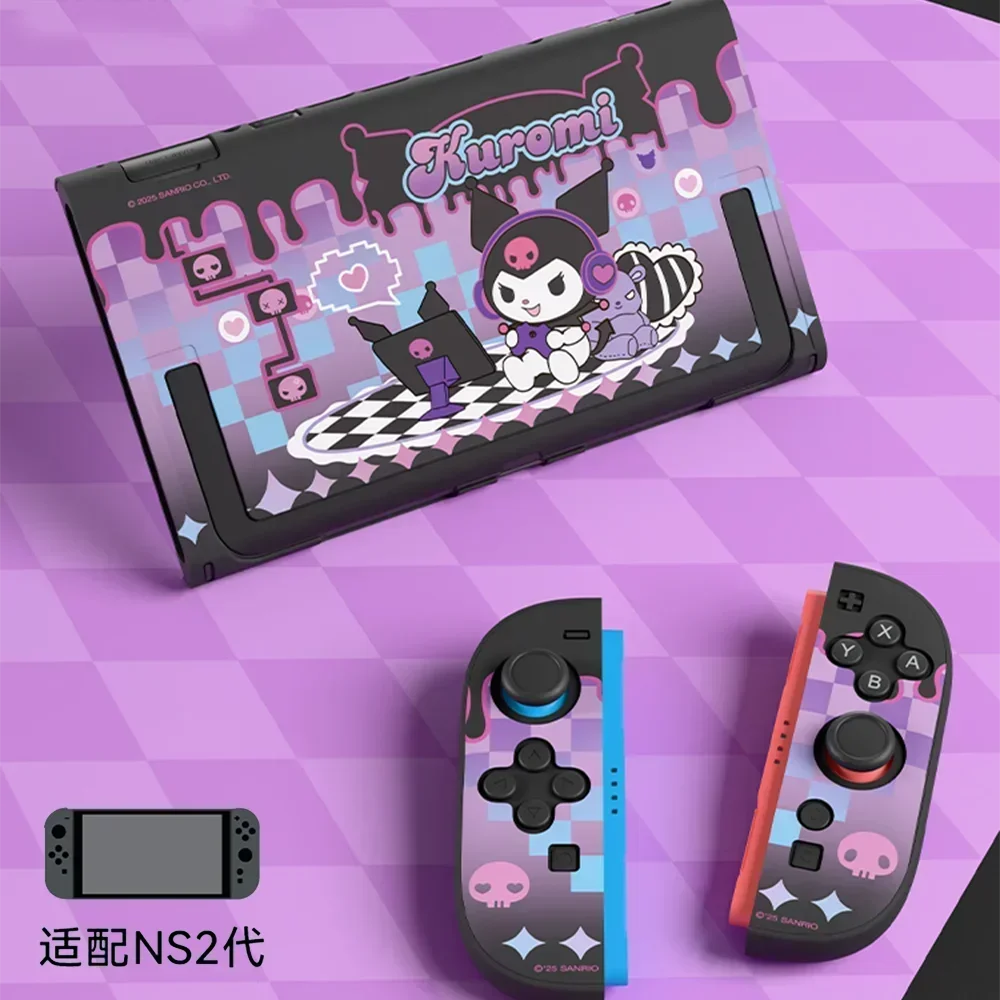 New Sanrio Figure Kuromi Hellokitty Switch2 Protective Case Hardshell Case Pluggable Base Ns2 Accessories Ornaments Girls Gift