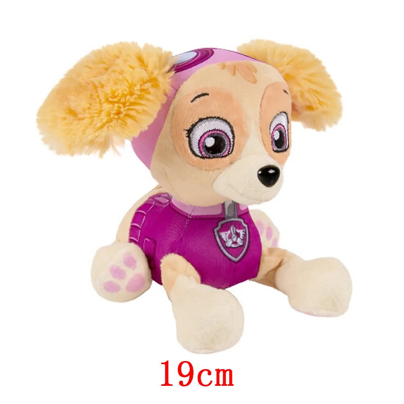 Paw Patrol Plush Toy Action Figure Ryder Marshal Zuma Everest Cartoon Model Two postures Plush Toy Children's Birthday Party Gif