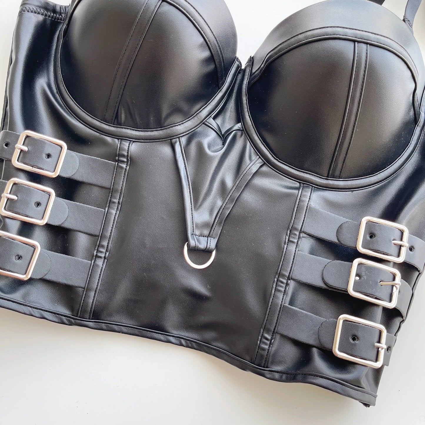 SINGREINY Sexy Cool Girl PU Leather Camis 2025 Fashion Black Backless Straps Tank Women American Retro Clubwear Slim Crop Tops